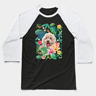 Tropical Apricot Toy Poodle Baseball T-Shirt